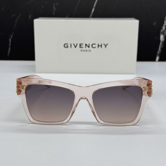 NEW GV40076I 72B GIVENCHY WOMEN SUNGLASSES TRANSPARENT PINK EYEWEAR GIVENCHY - Picture 1 of 11